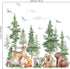 wondever Mountain Tree Wall Stickers Large Pine Tree Forest Animal Bear Fox Peel and Stick Wall Art Decals for Kids