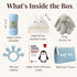 Tiny Treasures Set Set, Packaging New Baby Gift Basket with Adorable Newborn Essentials for Baby Girl and Boy | Quality