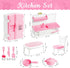 10 Pieces Mini Kitchen Set Dollhouse Kitchen Miniature Kitchen Set Doll Mini Kitchen for Kids Doll House Furniture and Accessories Set Mini Dollhouse Furniture 1 12 Scale