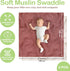 100% 47 47 Inch Cozy Organic Cotton Muslin Baby Blanket - x Breathable Swaddle Blankets, Hypoallergenic Double-Layer