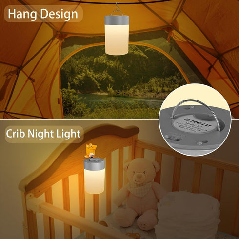 G Keni Nursery Night Light for Baby - Portable LED Touch Lamp for Kids and Adults, USB Rechargeable Dimmable Warm Light
