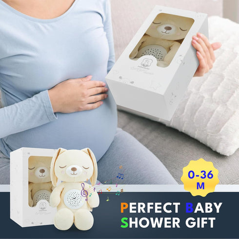 Bunny,13 5 7 inches Musical Stuffed Animals with Sound Machine, White Noise Baby Soothers for Sleep, Night Light Shush