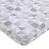 NoJo Modern Roaming - Geometric Grey & White Fitted Crib Sheet, Blue,