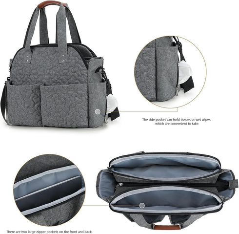 MEYTEILAY Diaper Bag Tote Large Multi-Function Baby Changing Bag for Mom Travel Nappy Bag for Women