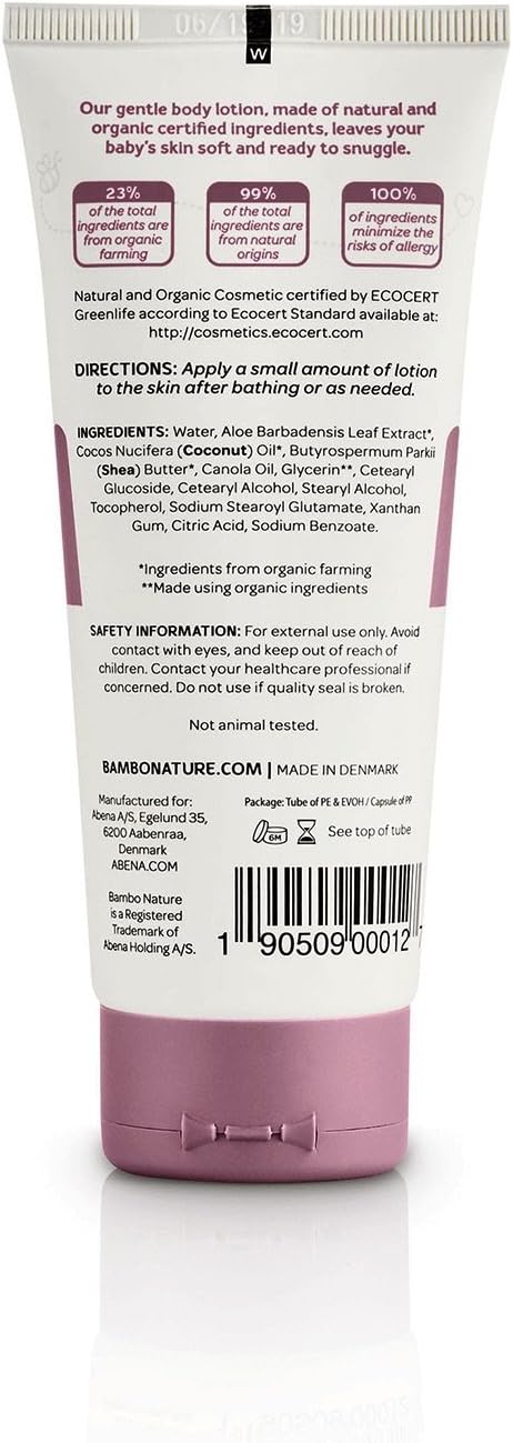3.4 oz 1 Count Bambo Nature Snuggle Time Body Lotion, fl Tube