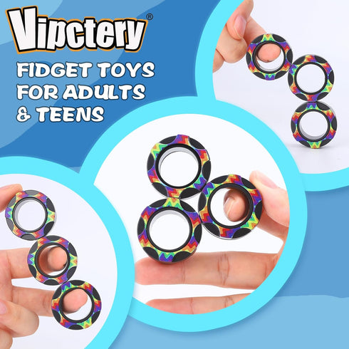 8Pcs 8+ Fidget Toys Adults Kids ADHD Autism Toys Adults EDC Cool Gadgets Desk Toys Fidgets for Classroom Magnetic