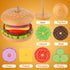 Montessori Toys for 3 Year Old - Wooden Burger Stacking Toys for Toddlers - Educational Fine Motor Skill Toy