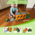3 3 3-5-7, 3 4 5 6 7+ Dinosaur Toy Trucks with Dino Cars & Dino Figures, Sound Light Transport Carrier Truck Dinosaur