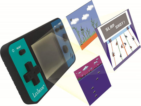 LEXiBOOK Portable Handheld Game Console: Cyber Arcade Mini with 8 Games, 1.8" Color LCD Screen, Blue/Black