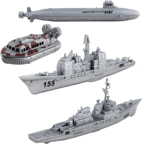 28 Inches deAO Aircraft Carrier Toy Army Men with Scale Model Warplanes Warships Military Vehicles Battleship Planes