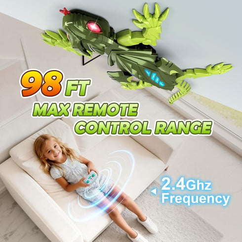 6 7 8 9 10 Wall Climbing Gecko Lizard, Kids Toys Remote Control Car, Rechargeable Wall Crawler Gecko Robot, Cool Prank