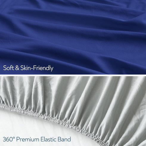 Magik & Kover 4 Pack 52" 28", Stretchy Crib Sheets for Boys or Girls, Baby Fitted Crib Sheets Neutral for Standard Crib