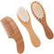 GARVALON Newborn Hairbrush Set with Soft Wool Bristles and Beech Wood Comb,