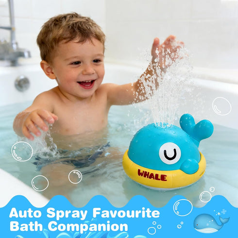 1-3, 1 2 3 Light Up Whale Sprinkler Baby Bath Toys for Kids Ages Pool Water Toys for Toddlers Bathtub Fountain Toys