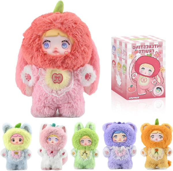 Mckkymi Plush Blind Box, Kawaii Nommi Cute Fruit Series Stuffed Blind Box Doll