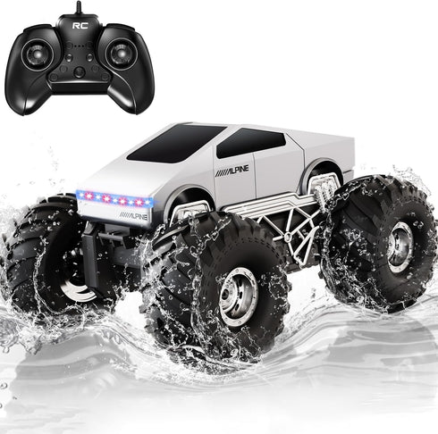 Monster Truck Toys, 1:16 Amphibious Remote Control Car for Boys 4-7, Waterproof