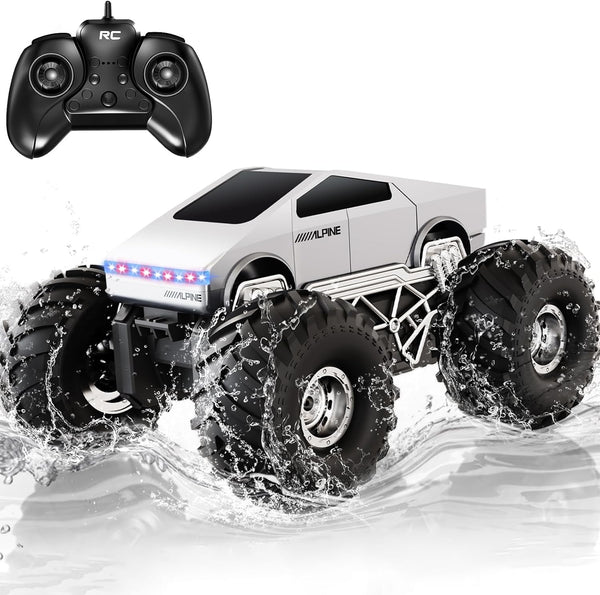 Monster Truck Toys, 1:16 Amphibious Remote Control Car for Boys 4-7, Waterproof