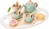 MONT PLEASANT 15pcs Wooden Tea Set for Little Girls, Toddler Play Kitchen Accessories, Play Food Playset for Kids Tea