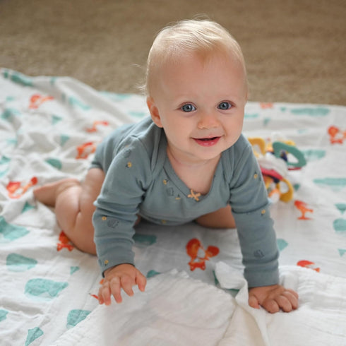 47x47 Inches, POMISO Muslin Swaddle Blankets for Boys & Girls, Newborn Receiving Blankets, Soft Breathable Baby