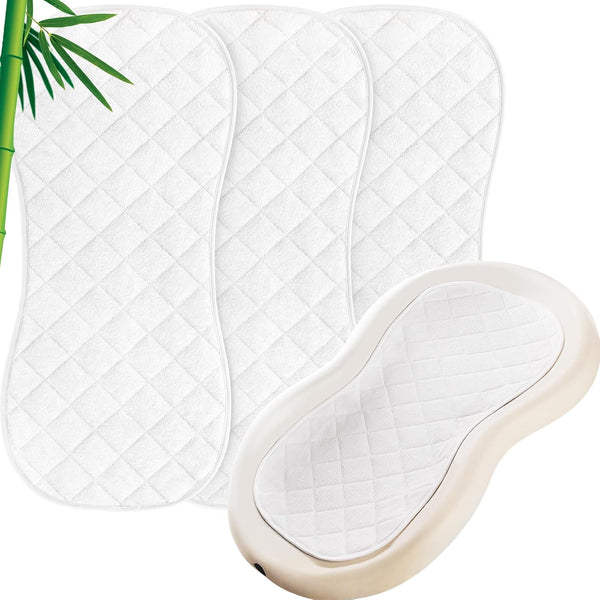 Moonsea Quilted Thicker Changing Pad Liner 3 Pack Waterproof, Fit for Changing