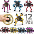 12 Pack Funny Sensory Fidget Toys, Deformable Chain DIY Robot Spinners for Stress Relief, Birthday Gifts, Goodie Bag