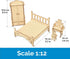 1/12 3D Large,28 BOHS Wooden Dolls House Furniture Scale - Puzzles for Miniature Dollhouse Furniture Accessories - PCS