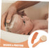 Set 2pcs Baby Hair Brush and Comb for Newborns Wool Brush and Wooden Comb Infant Bath Scrubber for Gentle Grooming