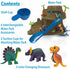 Playset 3 MindWare Dinosaur Color Splash Water Park Bathtub - Interactive Bath Toys with Color Changing Dinosaur