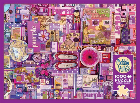 Cobble Hill 1000 Piece Puzzle - Purple, Sample Poster Included