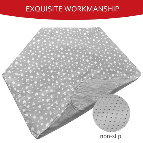 Baby Play Mat Cover (only Cover) Compatible with POP 'N GO Playpen Mat, Non-Slip Waterproof Hexagon Playpen Mat