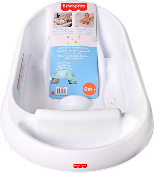 Fisher-Price 3-N-1 Grow with Baby Infant to Toddler Bath Tub with Supportive Sling