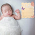 Lyreh Baby Announcement Sign, Rectangle Wooden Hello World Baby Sign with Flower and Butterfly Patterns Cute Delicate