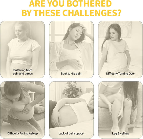 Pregnancy Pillow for Sleeping, SEEDNUR Maternity Pillow Support for Back, Legs, Belly, HIPS, Pregnancy Body Pillow