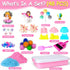 3 4 5 6 7 8 Unicorn Sensory Bins for Toddlers,Sensory Toys Play Sand Art Kit with Sandbox & Sand Castle Molds