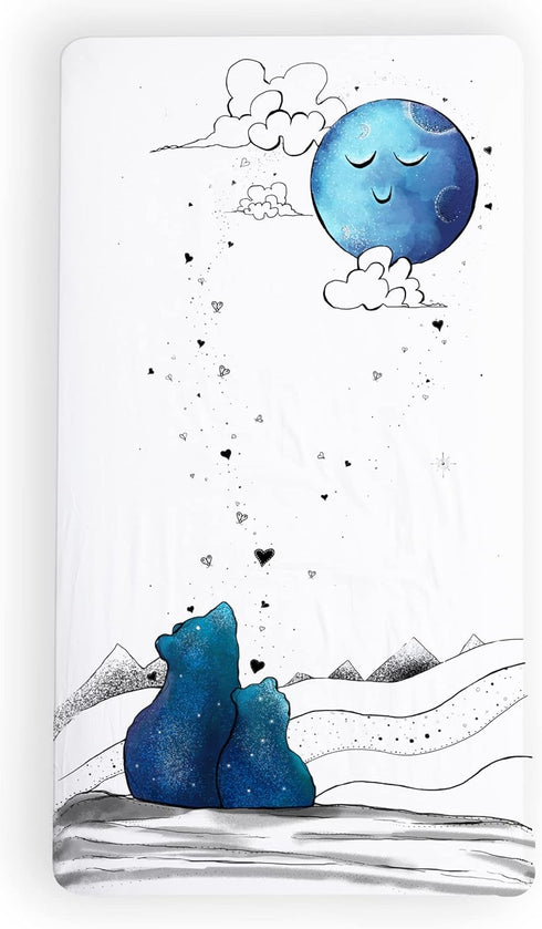 JumpOff Jo Fitted Crib Sheet, Super Soft 100% Cotton for Standard Crib Mattresses and Toddler Beds, 28 in. x 52 in,