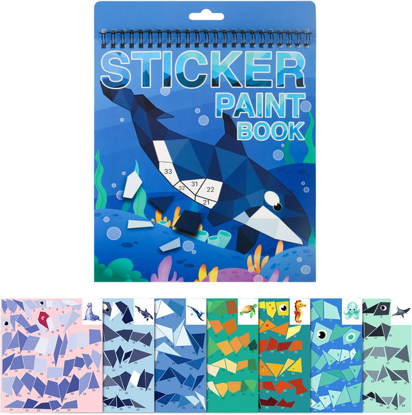 Ocean Sticker Book Crafts for Kids Age 4-8, Stickers for Birthday and Easter Party Favor Gift, Educational Toy