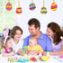 12 Pack Fennoral Easter Egg Craft Kit for Kids Make You Own Egg Foam Stickers Ornament DIY Easter Arts and Crafts