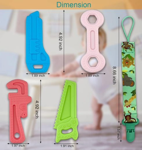 Baby Teething Toys, Silicone Baby Teether Chew Toys, BPA Free, Suitable for Infants Over 3 Months