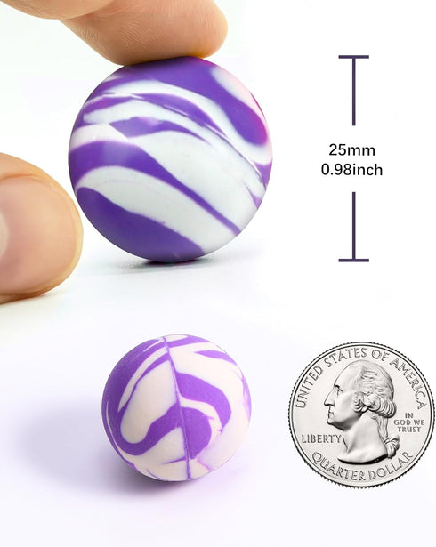 Pllieay 24 Pieces Bouncy Balls for Kids, 25mm Rubber Balls Mixed Color Party Bag Filler for Prizes and Stocking Stuffers