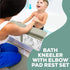 SN ICONIC 2 inch Elbow Set Elbow 4 8 Thickest Baby Bath Kneeler and Rest Pad with Sponge, Scrub & Bag | Non-Slip