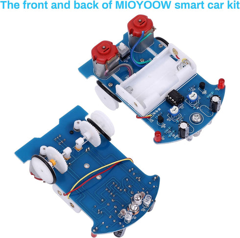 MiOYOOW Soldering Practice Kit, DIY Smart Car Robot Kit for School Competition, STEM Education for 10+ Years Old