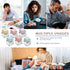 6 Taiyin Pcs Keyboard Toy Clicker Keyboard Fidget Keychain Decompression Toys Button Stress Relief Gifts for Adult