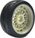 4PCS/Set 64mm Rubber Tires & Plating Plastic Wheels Rims for 1/10 RC On-Road Touring Car Racing (Gold, Offset 9mm)