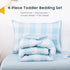 Set 4 Set Wake In Cloud - Gingham Toddler Bedding for Girls Boys, Cute Plaid Buffalo Check, Pieces Soft Crib Bed