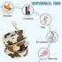 PYBUG Cow Print Round Pacifier Storage Case, Polyester & TPU Lined with Hook Buckle, Pacifier Container Box for Baby