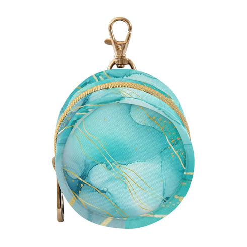 Textures Round Pacifier Storage Case with Zipper, Portable Pacifier Case for Travel,