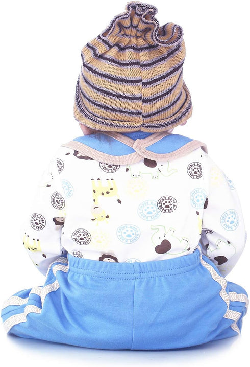 Reborn Dolls Clothes - Baby Boy Outfit for 20"-22" Reborn Newborn Dolls, 0-3 Month Boy Doll Clothes