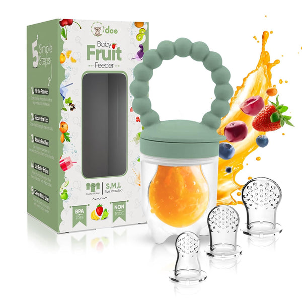 O'doe Baby Food Pacifier with 1 Feeder & 3 Nipples | BPA-Free,