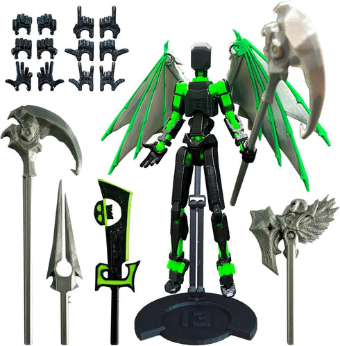 (Assembly Completed) T13 Action Figure, 5.5 Inch 3D Printed Multi-Jointed Movable Dummy 13 Toy