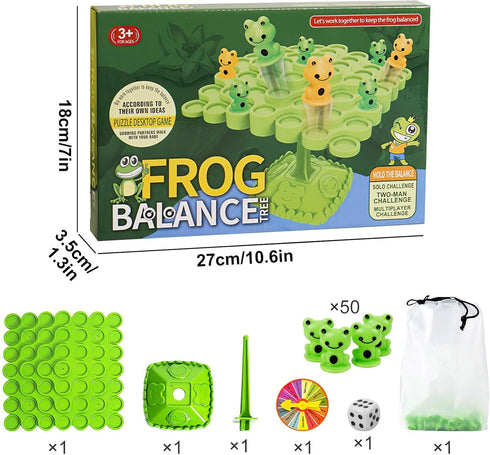 Frog balance Game,Balance Board Game,Two-Player Balanced Tree Board Game, Montessori Frog Balance Tree Educational Toys, Children Desktop Game Gift for Boys Girls